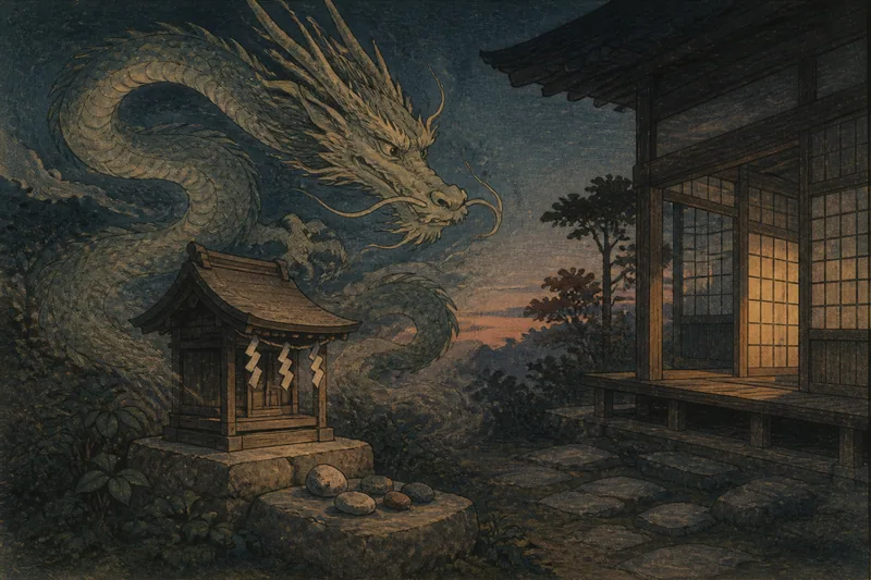 不幸続きで祀られた大豊津山霊龍大明神のイメージ挿絵