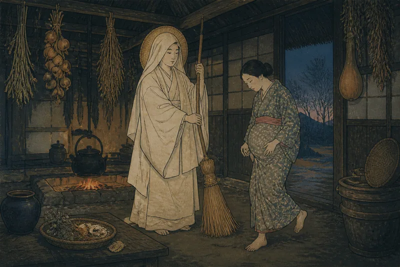 お産の神様のハギの禁忌のイメージ挿絵