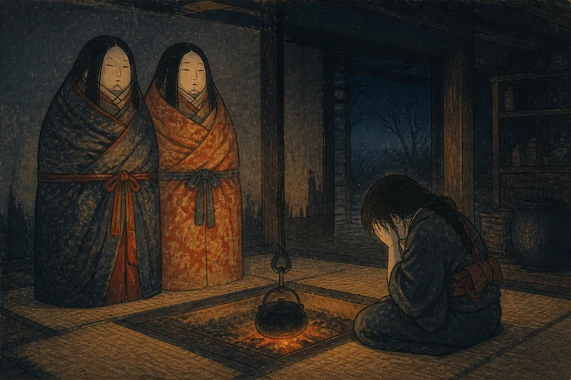オシラサマの夜泣き祈祷のイメージ挿絵