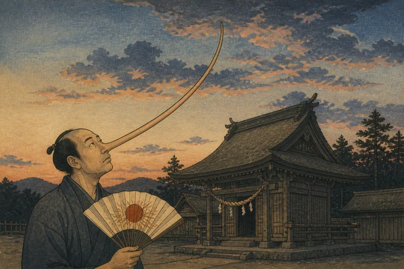 鼻の伸び縮みする扇のイメージ挿絵
