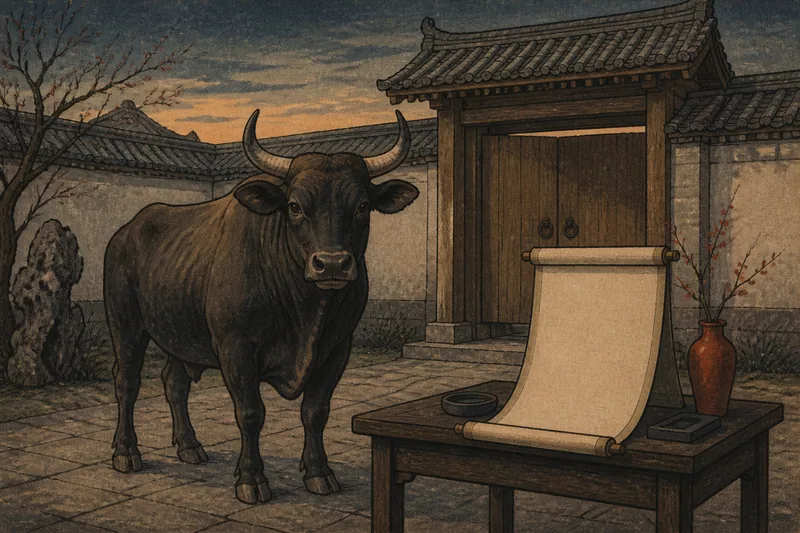 丑（十二支の牛）のイメージ挿絵
