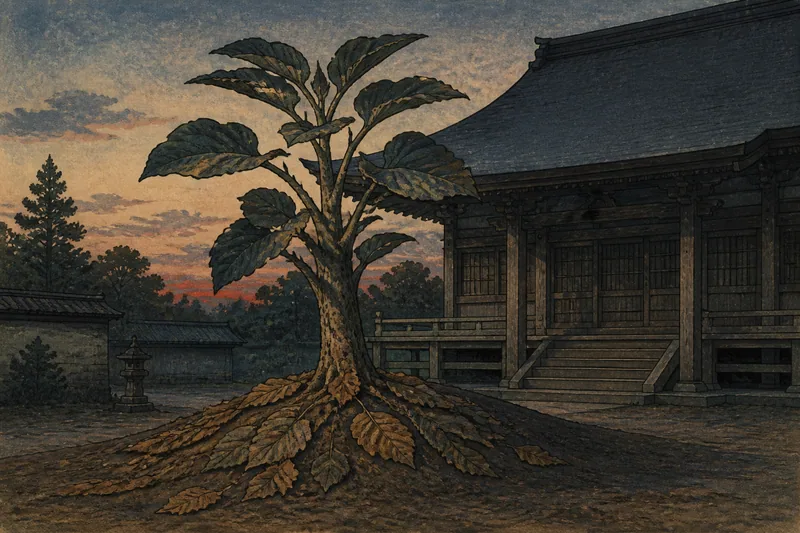 松虫寺の貝多羅の奇木のイメージ挿絵