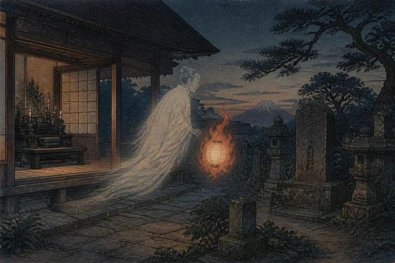 富士吉田の盆の霊移しのイメージ挿絵