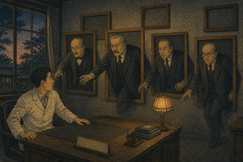 歴代校長の肖像画のイメージ挿絵