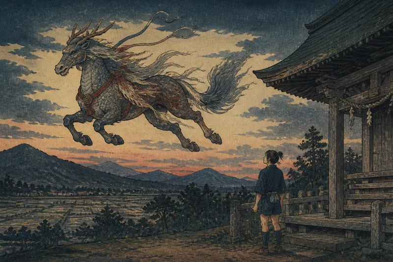 長野市の空を駆けた龍馬のイメージ挿絵