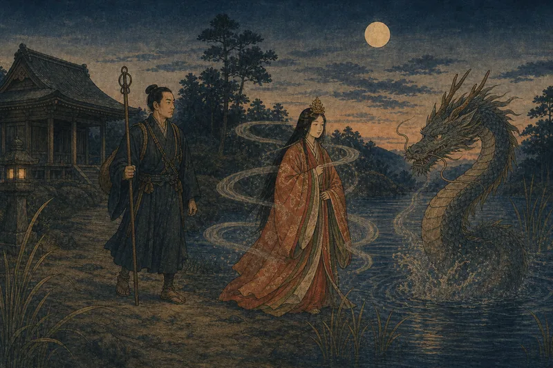 妹沼の別当と龍のイメージ挿絵