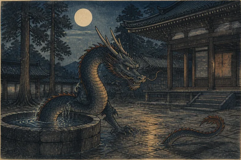 上越の龍が参る善導寺の井戸のイメージ挿絵