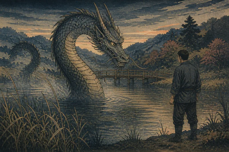 南部の赤松の池の竜の祟りのイメージ挿絵