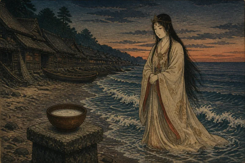 竜宮様の米とぎ汁のイメージ挿絵
