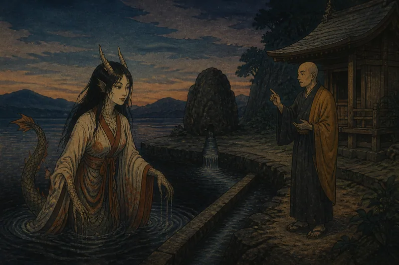 白河の水を引く竜女のイメージ挿絵