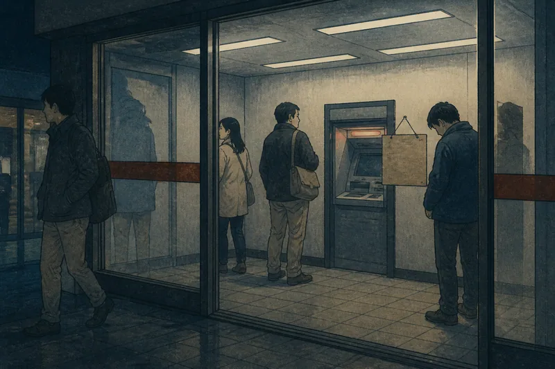 佐賀銀行デマ取り付け騒ぎのイメージ挿絵