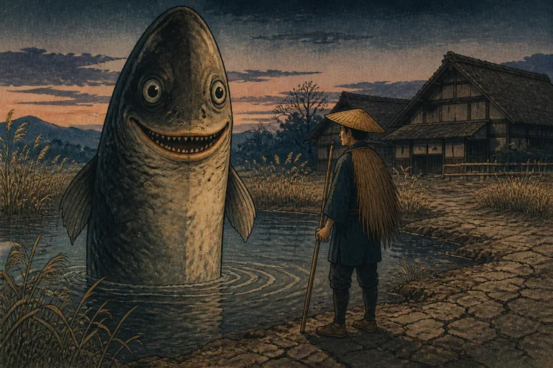 喜多方の言葉を話す怪魚のイメージ挿絵