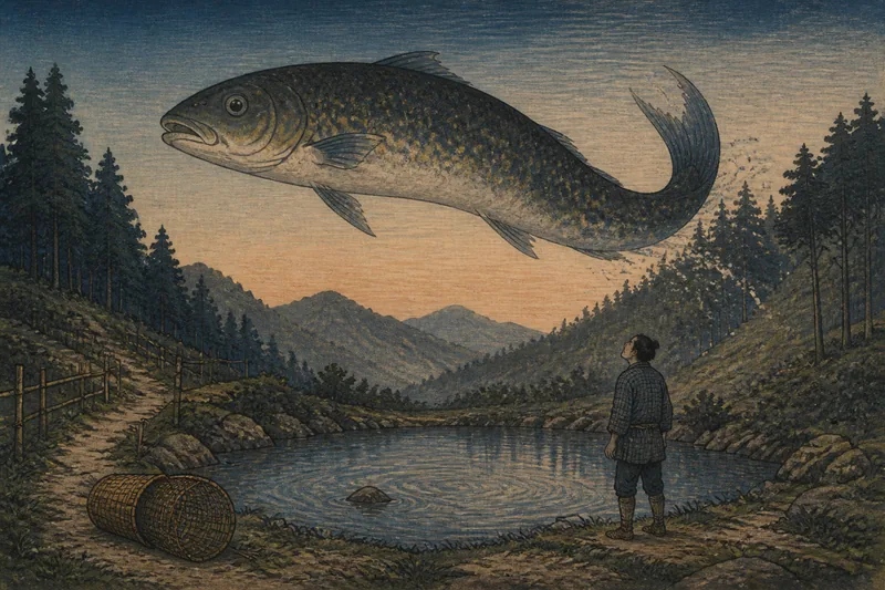 南越前町の魚が消えた池のイメージ挿絵