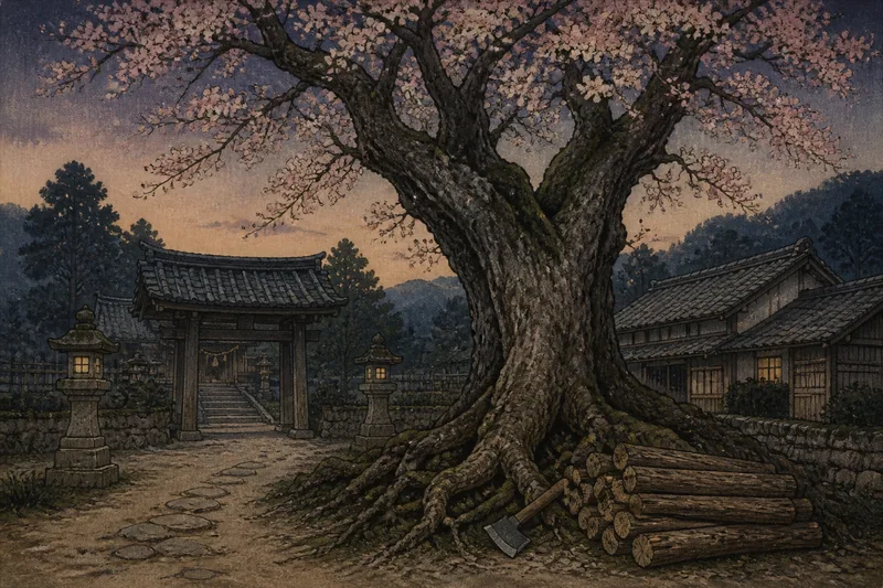 祟る桜のイメージ挿絵