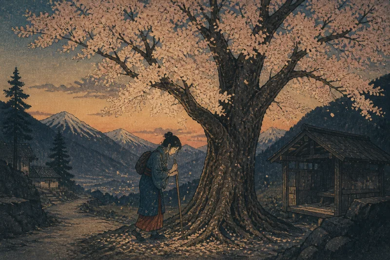 静御前の杖桜のイメージ挿絵