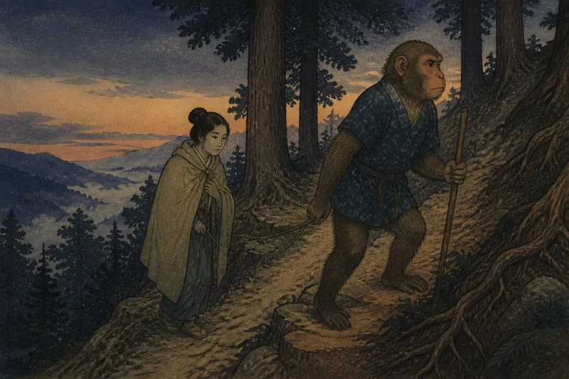 気仙沼の猿にさらわれた嫁のイメージ挿絵