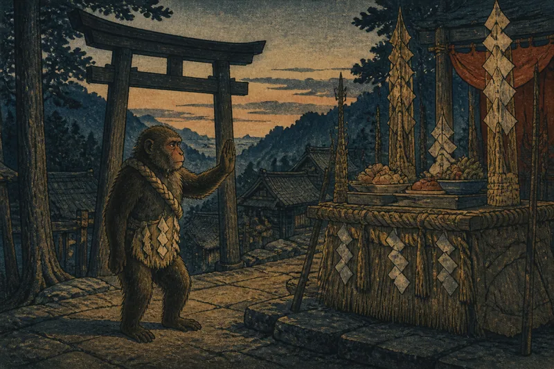渡り猿のイメージ挿絵