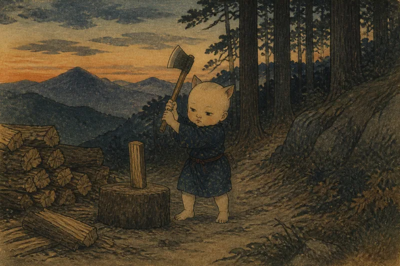 河童が山に上がったセコのイメージ挿絵
