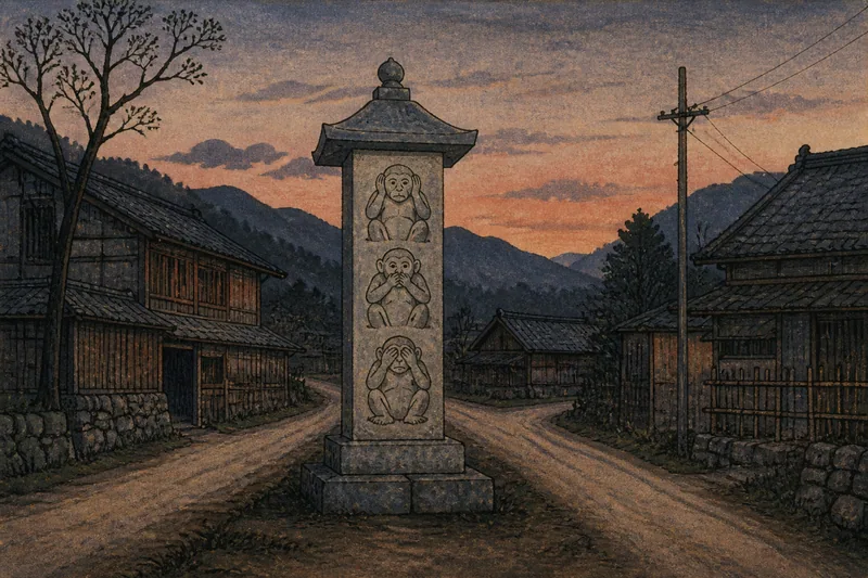 庚申塔と交通安全の由来のイメージ挿絵