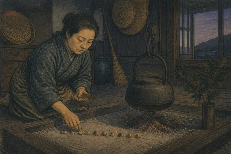 節分の豆占いのイメージ挿絵