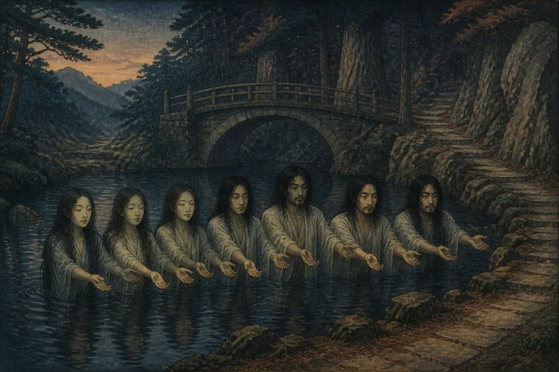 今治の七人ミサキの水死連鎖のイメージ挿絵