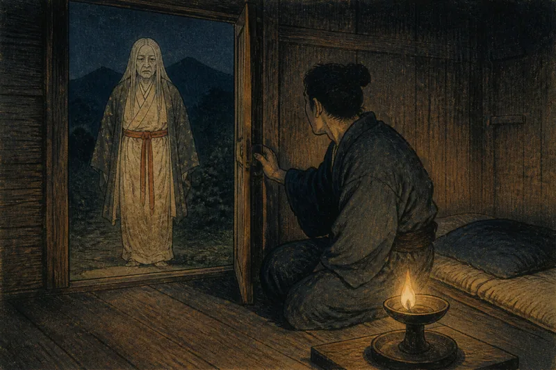 阿蘇の戸を開ける死人のイメージ挿絵