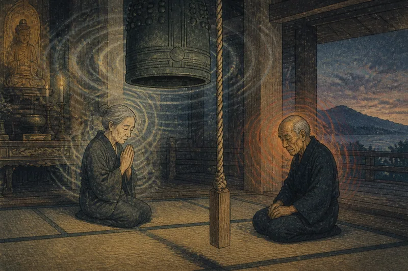 猪苗代の男女を告げる寺の音のイメージ挿絵