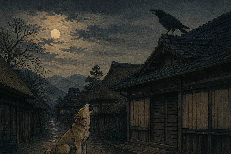 丸森のカラスと犬の死の兆しのイメージ挿絵