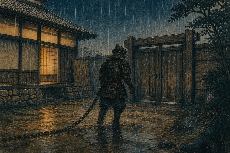 深夜の鎧の音のイメージ挿絵