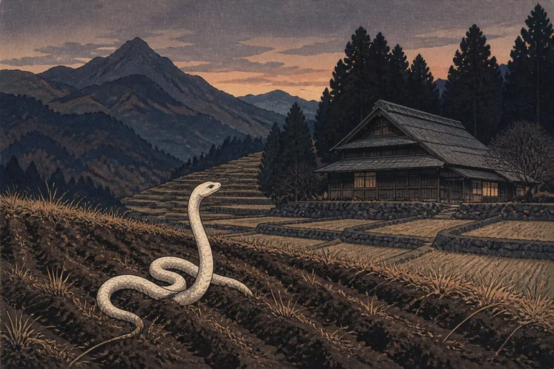 大鹿の白蛇が告げる凶事のイメージ挿絵