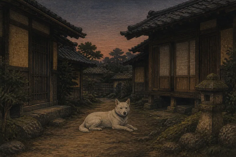 白犬のイメージ挿絵