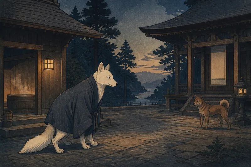 下田の犬噛み白狐貫主のイメージ挿絵