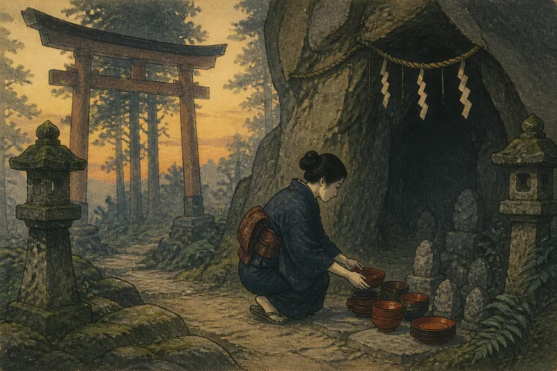 諏訪神社の貸し食器のイメージ挿絵