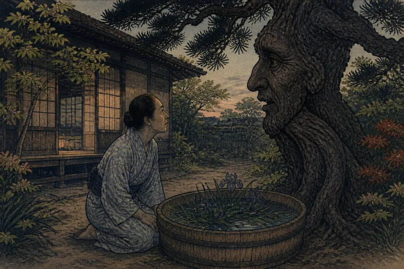仙台の松が告げた菖蒲湯のイメージ挿絵