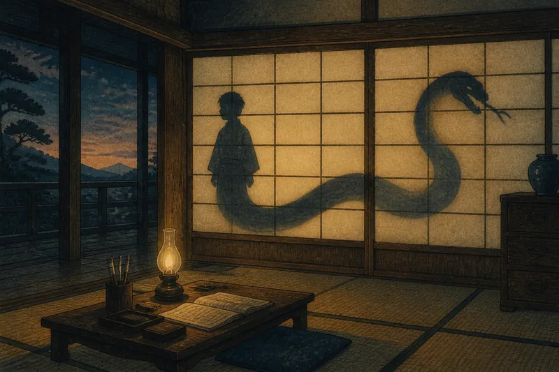 障子に映る影のイメージ挿絵
