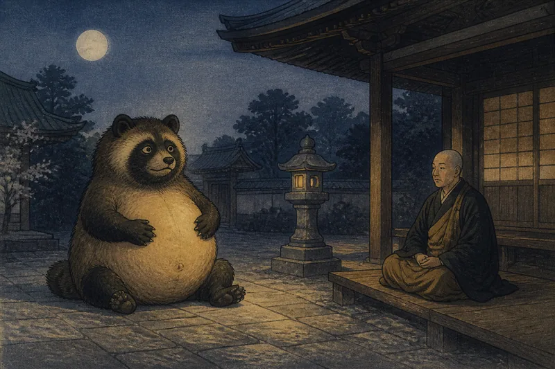 証城寺の狸囃子のイメージ挿絵