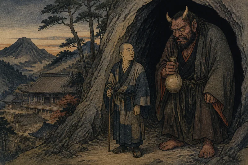 燕の酒呑童子と国上寺の人食いのイメージ挿絵