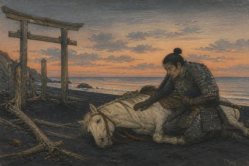 蒼前神社の藤原有家卿物語のイメージ挿絵