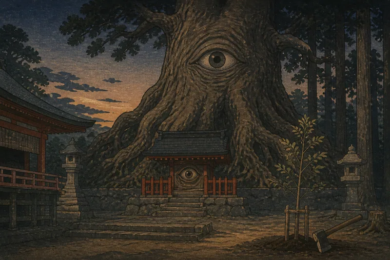 杉の木の祟りのイメージ挿絵