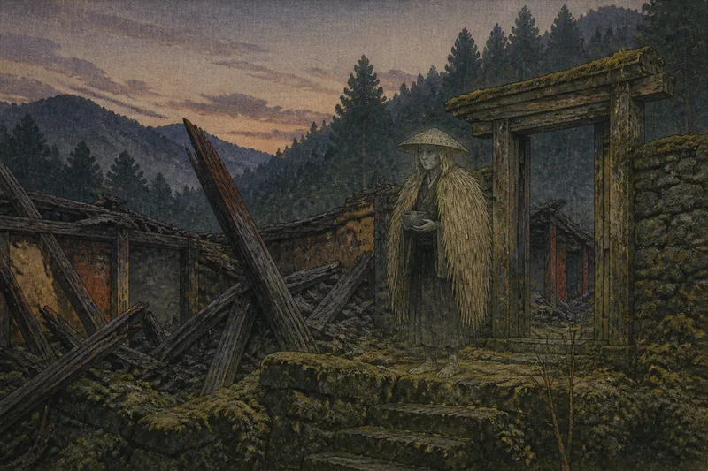 旅の僧の祟りのイメージ挿絵