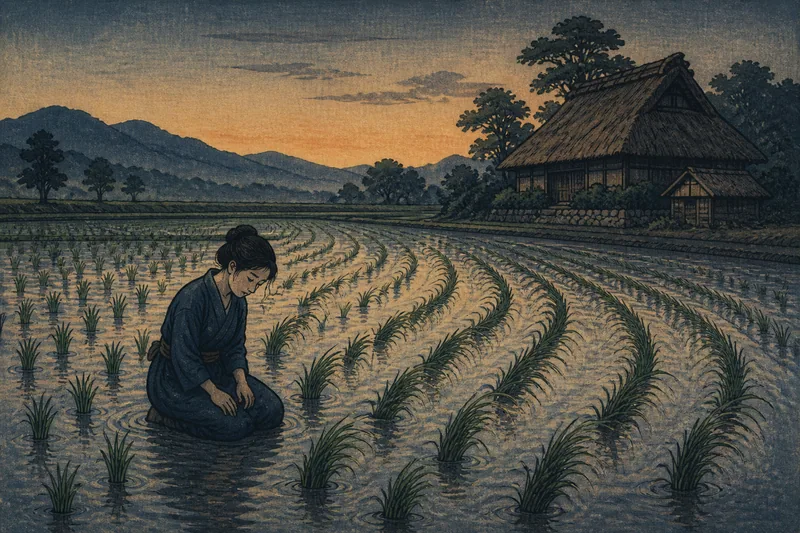 豊後大野の卯の日田植え禁忌のイメージ挿絵