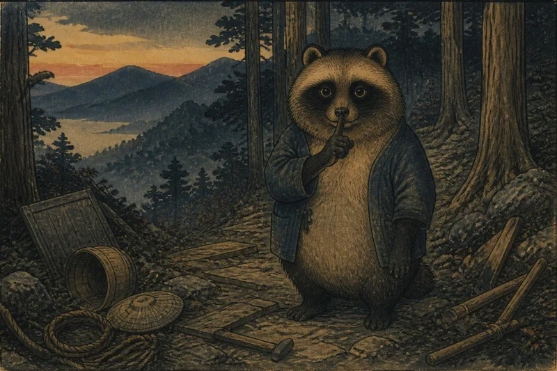 熊野の狸に化かされる失踪のイメージ挿絵