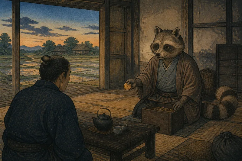 佐久の金を貸す狸のイメージ挿絵