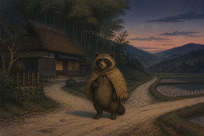 タヌキの化け物のイメージ挿絵