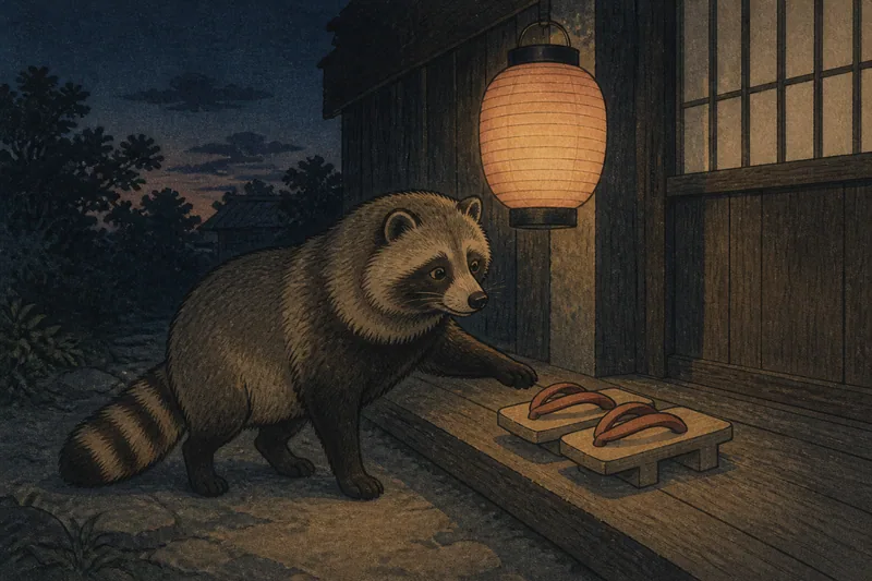 夜下駄の俗信のイメージ挿絵