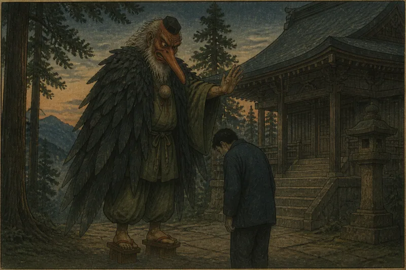 太郎山の天狗のイメージ挿絵