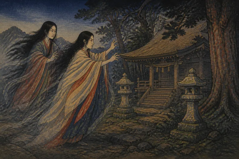 大山町の嫉妬する宮女の祟りのイメージ挿絵