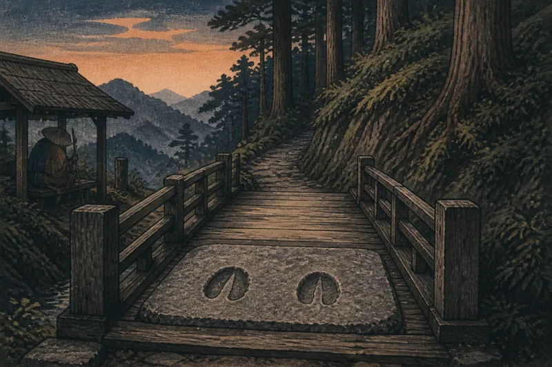 箱根の馬蹄石の祟りのイメージ挿絵