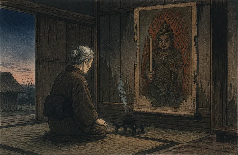 不動尊の祟りのイメージ挿絵