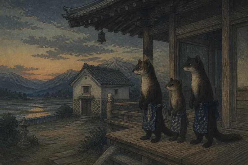 新潟の寺を守る貂一族のイメージ挿絵